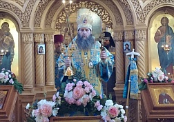 Архиерейское богослужение на подворье Антониево-Сийского монастыря в Санкт-Петербурге.